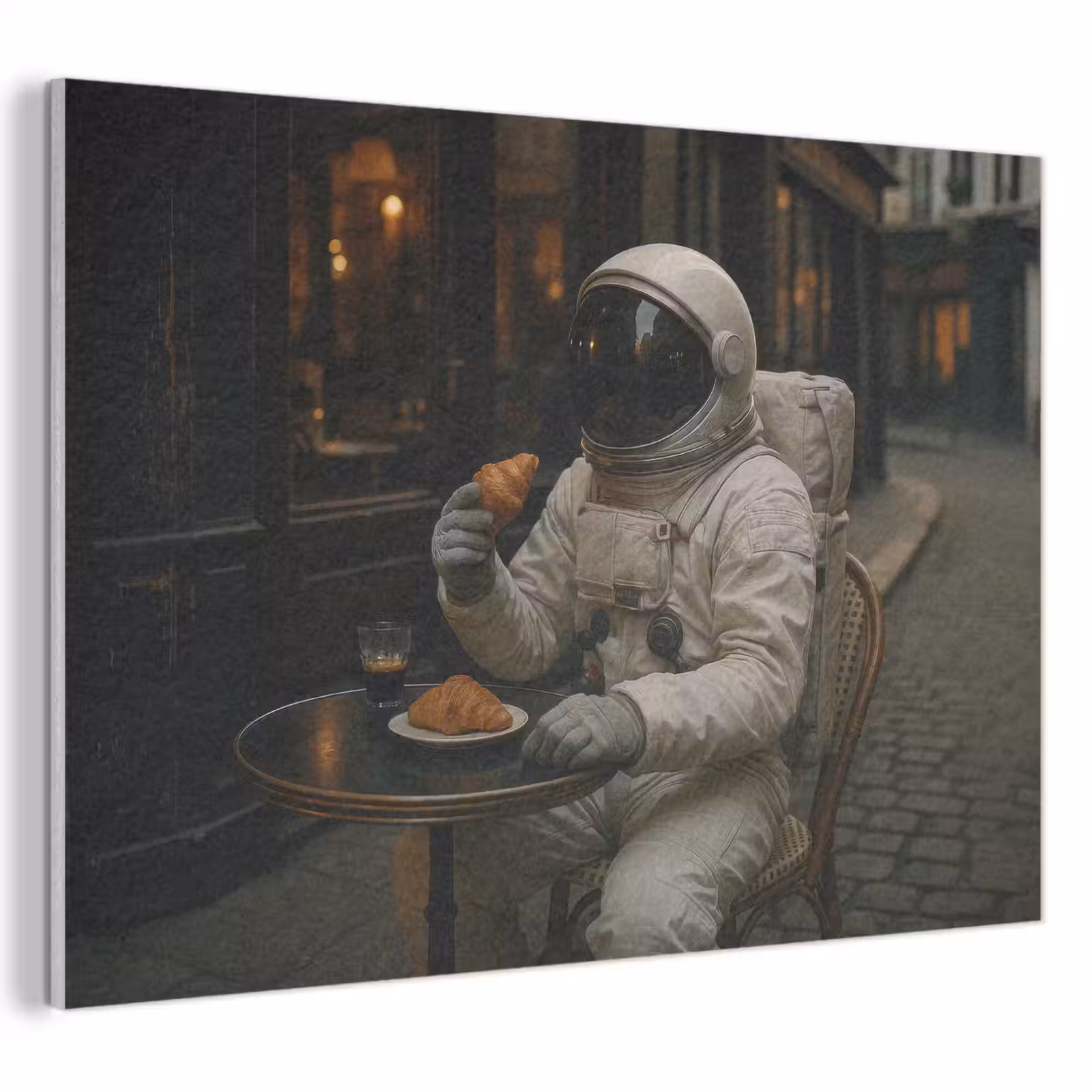 Acoustic Felt - Cafe - Croissant - Coffee - Astronaut — 1