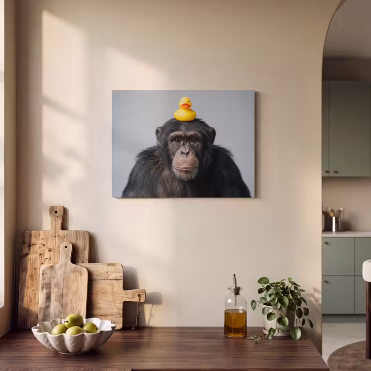 Acoustic Felt - Chimpanzee - Rubber Duck - Gray — 3