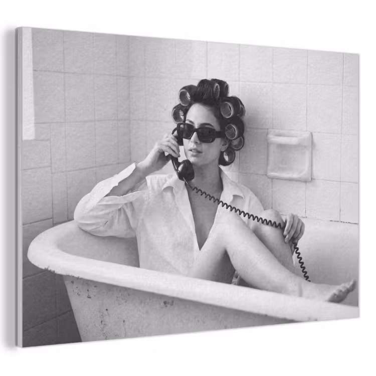 Acoustic Felt - Bath - Woman - Black - White — 1