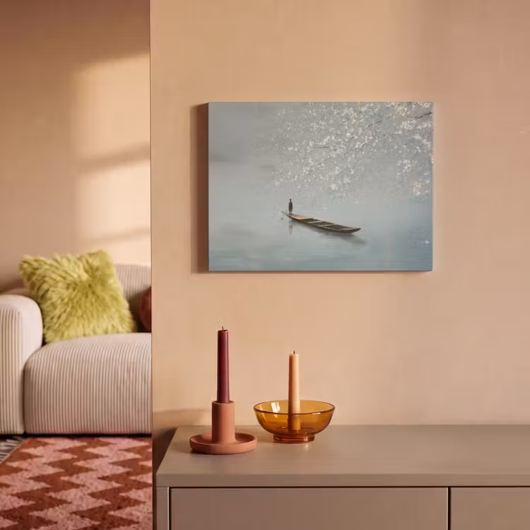 Acoustic Felt - Blossoms - Minimalist - Water surface - Boat — 2