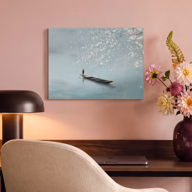 Acoustic Felt - Blossoms - Minimalist - Water surface - Boat — 4