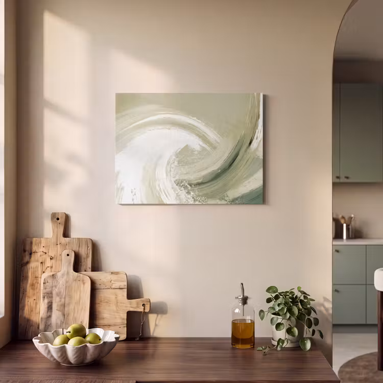 Acoustic Felt - Abstract - Brush strokes - Waves - Green — 3