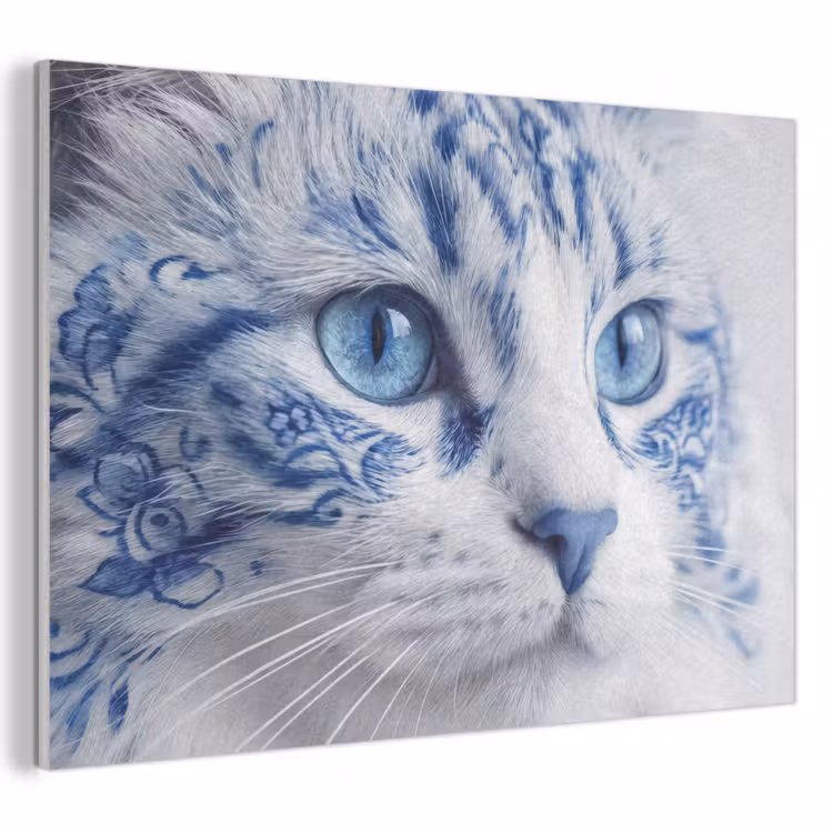 Acoustic Felt - Cat - Pattern - Blue — 1