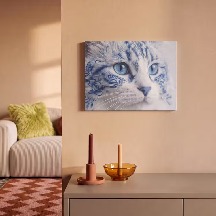 Acoustic Felt - Cat - Pattern - Blue — 2