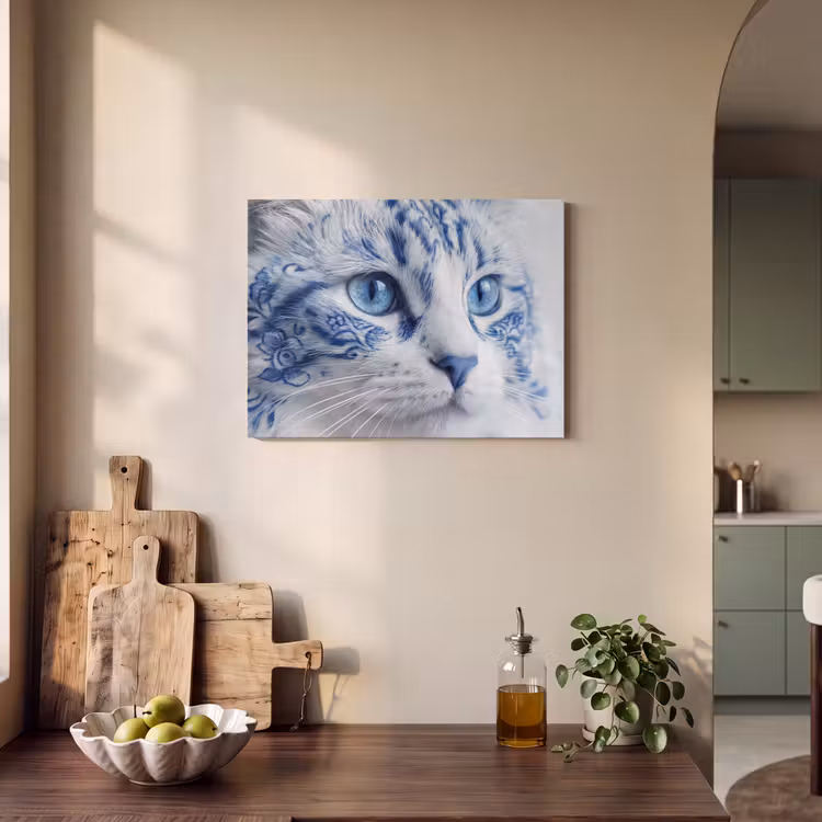 Acoustic Felt - Cat - Pattern - Blue — 3