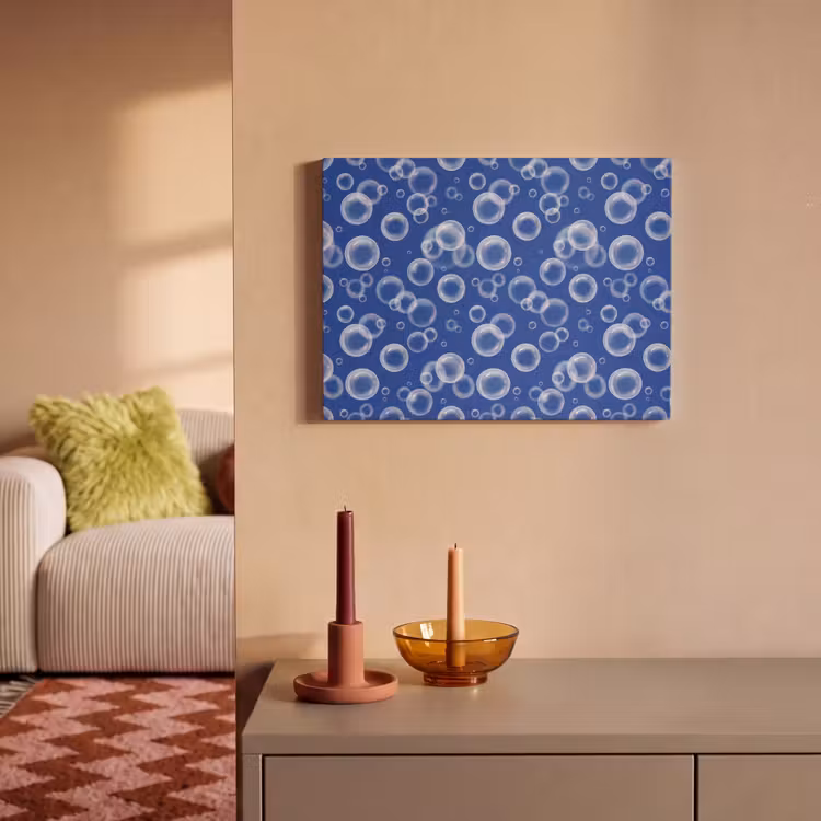 Acoustic Felt - Bubbles - Pattern - Blue — 2