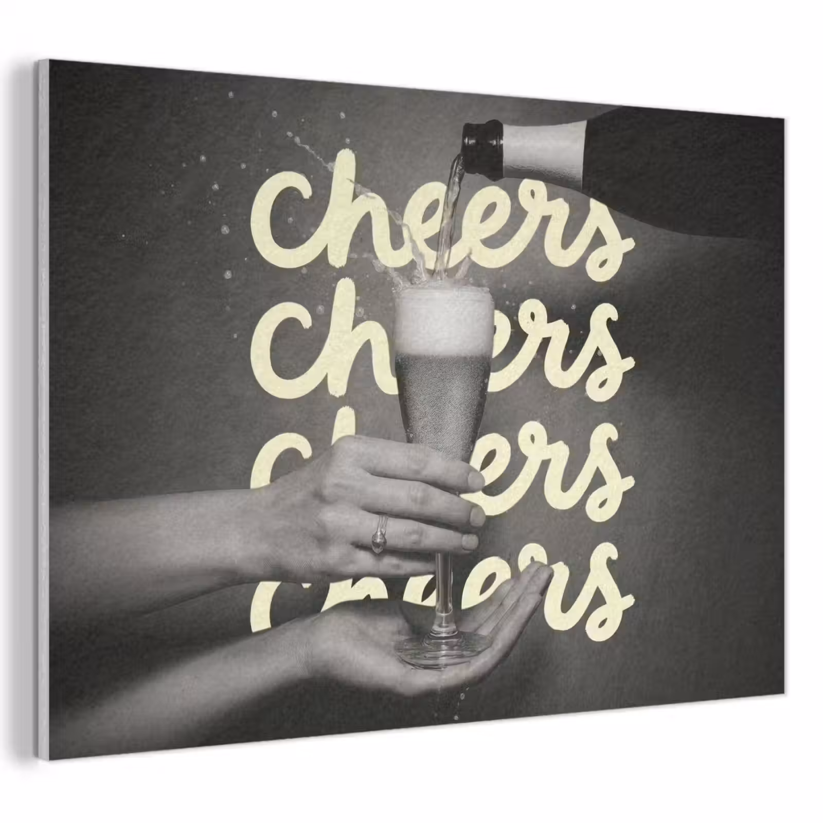 Acoustic Felt - Cheers - Wine - Black - White — 1