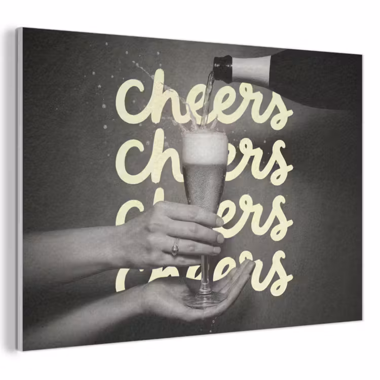 Acoustic Felt - Cheers - Wine - Black - White — 1