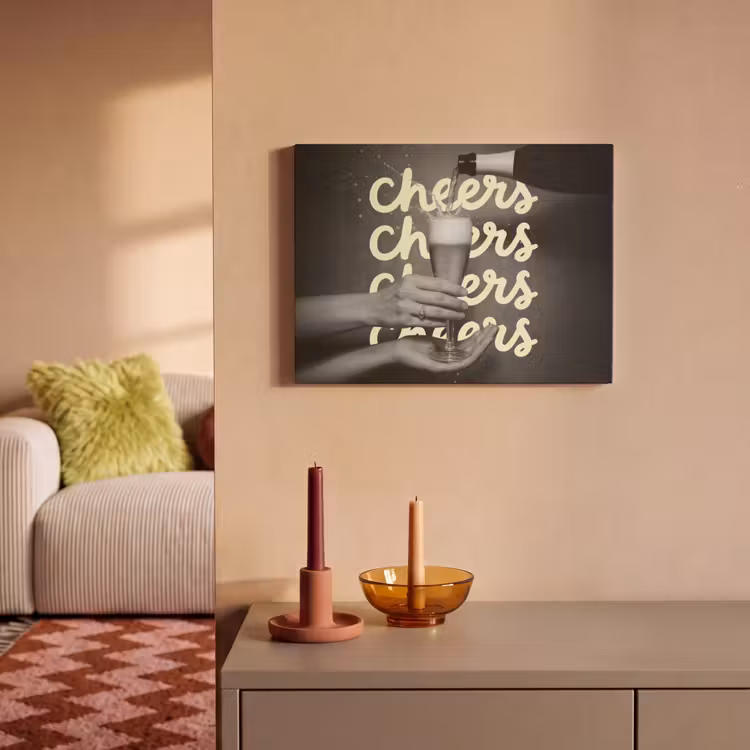 Acoustic Felt - Cheers - Wine - Black - White — 2