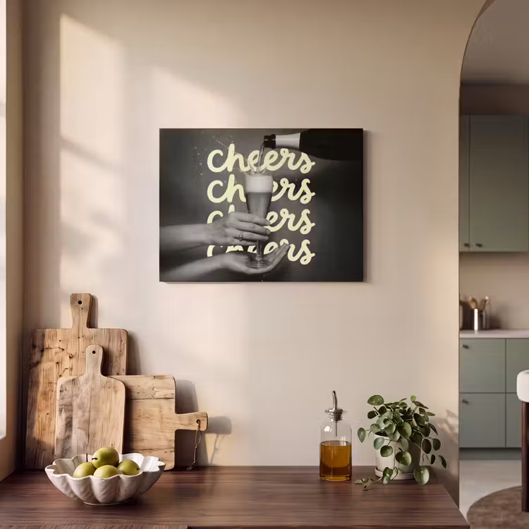 Acoustic Felt - Cheers - Wine - Black - White — 3