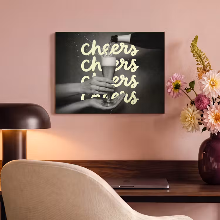 Acoustic Felt - Cheers - Wine - Black - White — 4