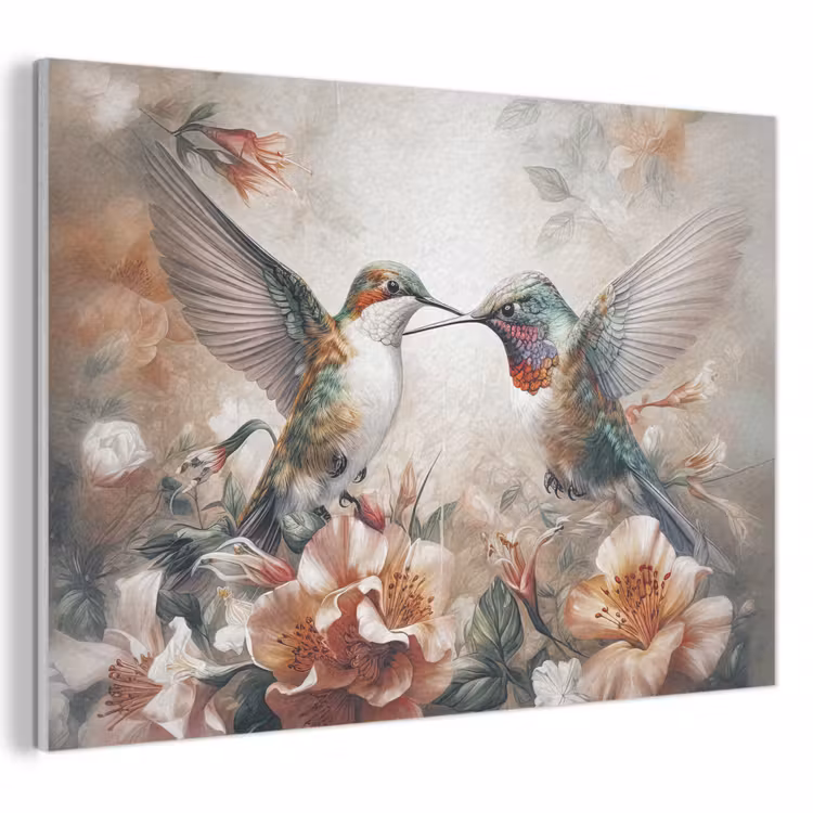 Acoustic Felt - Hummingbird - Birds - Flowers - Nature — 1