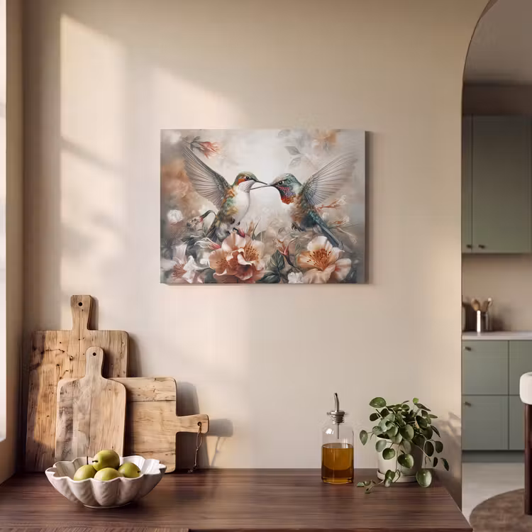 Acoustic Felt - Hummingbird - Birds - Flowers - Nature — 3