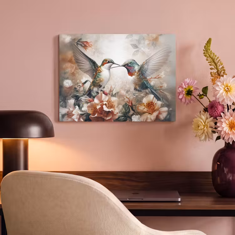 Acoustic Felt - Hummingbird - Birds - Flowers - Nature — 4