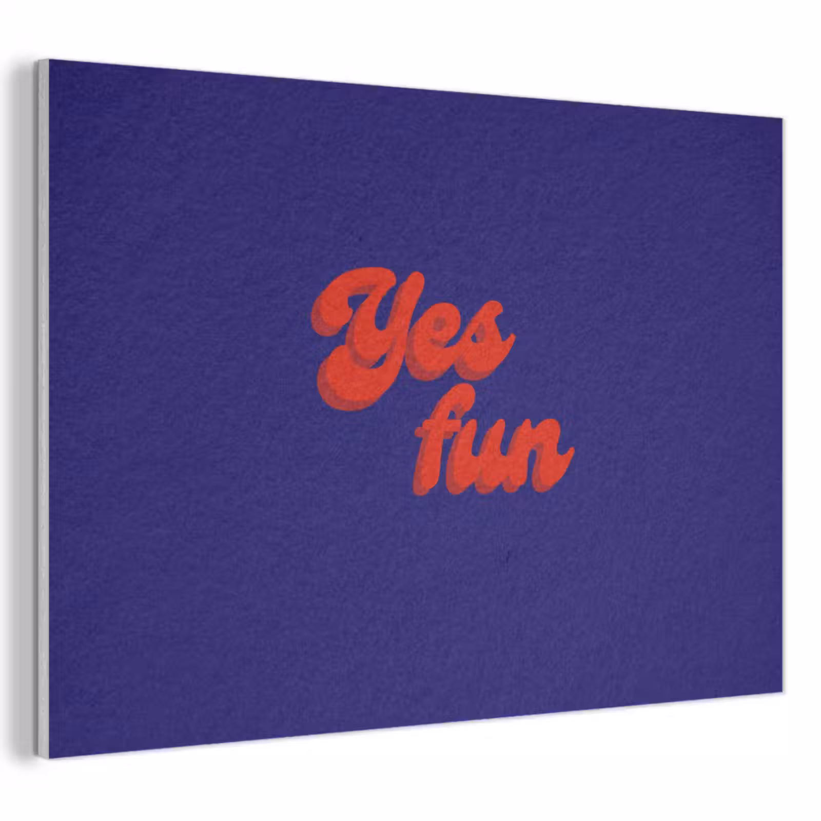 Acoustic Panel - Blue - Red - Yes fun - 3D — 1