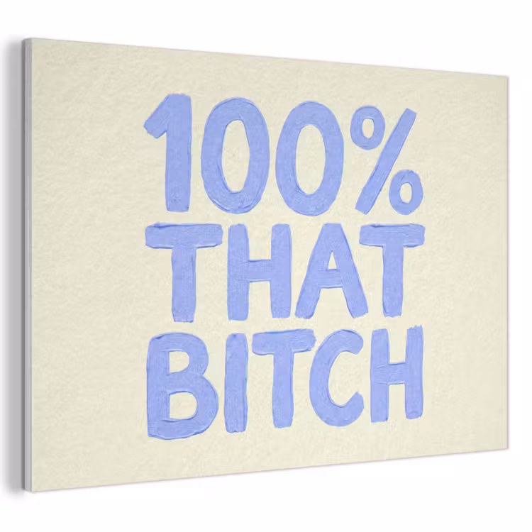 Acoustic Felt - 100% that bitch - Blue - White — 1