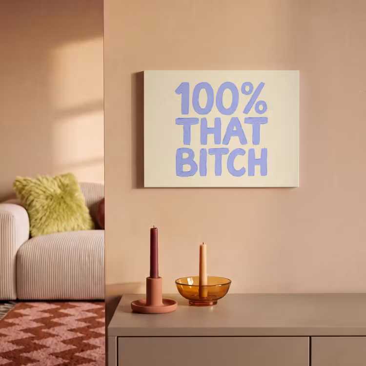 Acoustic Felt - 100% that bitch - Blue - White — 2
