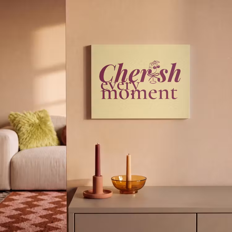 Acoustic Felt - Cherish every moment - Cocktail glass - Yellow — 2
