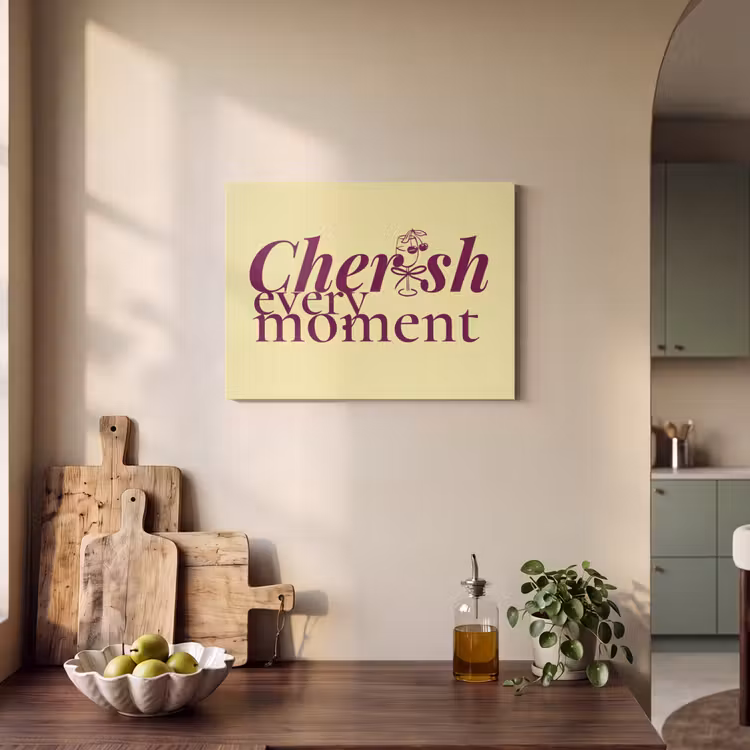 Acoustic Felt - Cherish every moment - Cocktail glass - Yellow — 3
