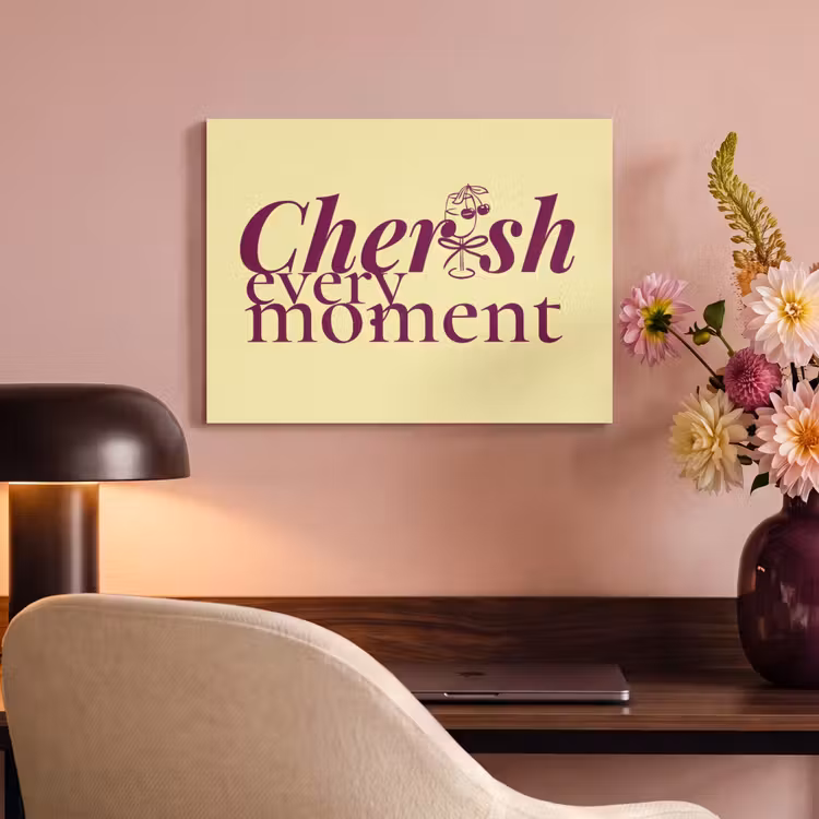 Acoustic Felt - Cherish every moment - Cocktail glass - Yellow — 4
