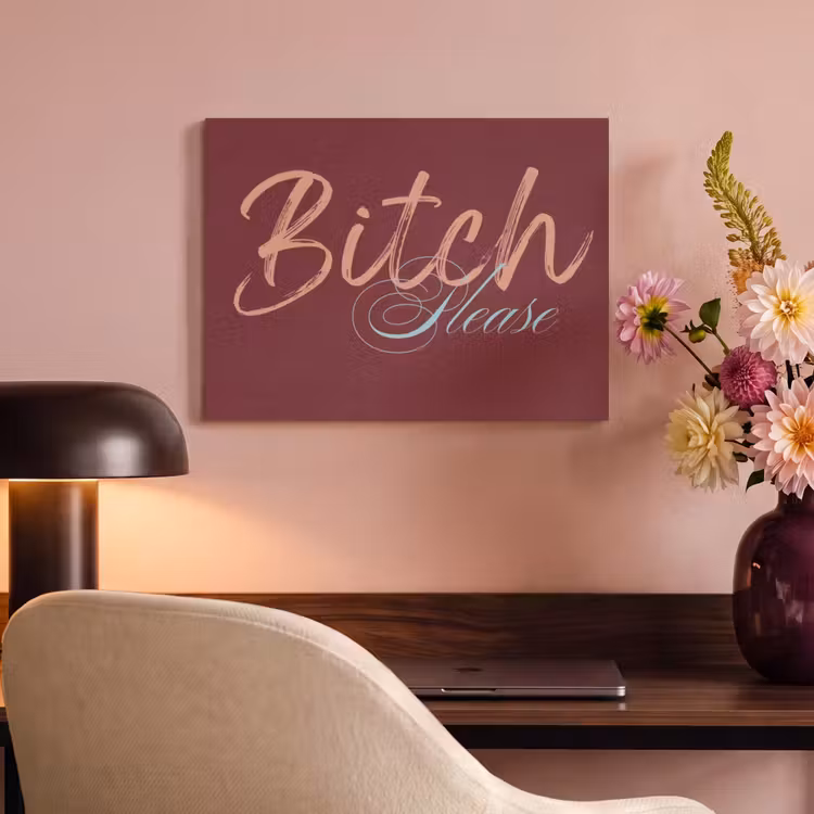 Acoustic Felt - Bitch please - Red - Blue — 4