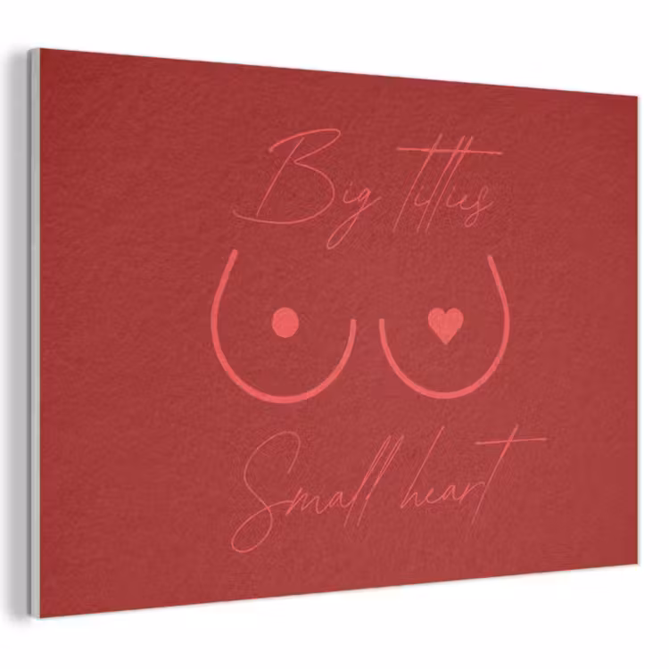 Acoustic Felt - Big titties small heart - Red - Heart — 1