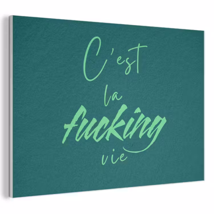 Acoustic Felt - c'est la fucking vie - Green - Handwritten — 1