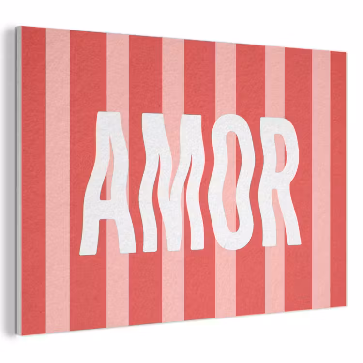 Acoustic Felt - Amor - Stripes - Red - Pink — 1