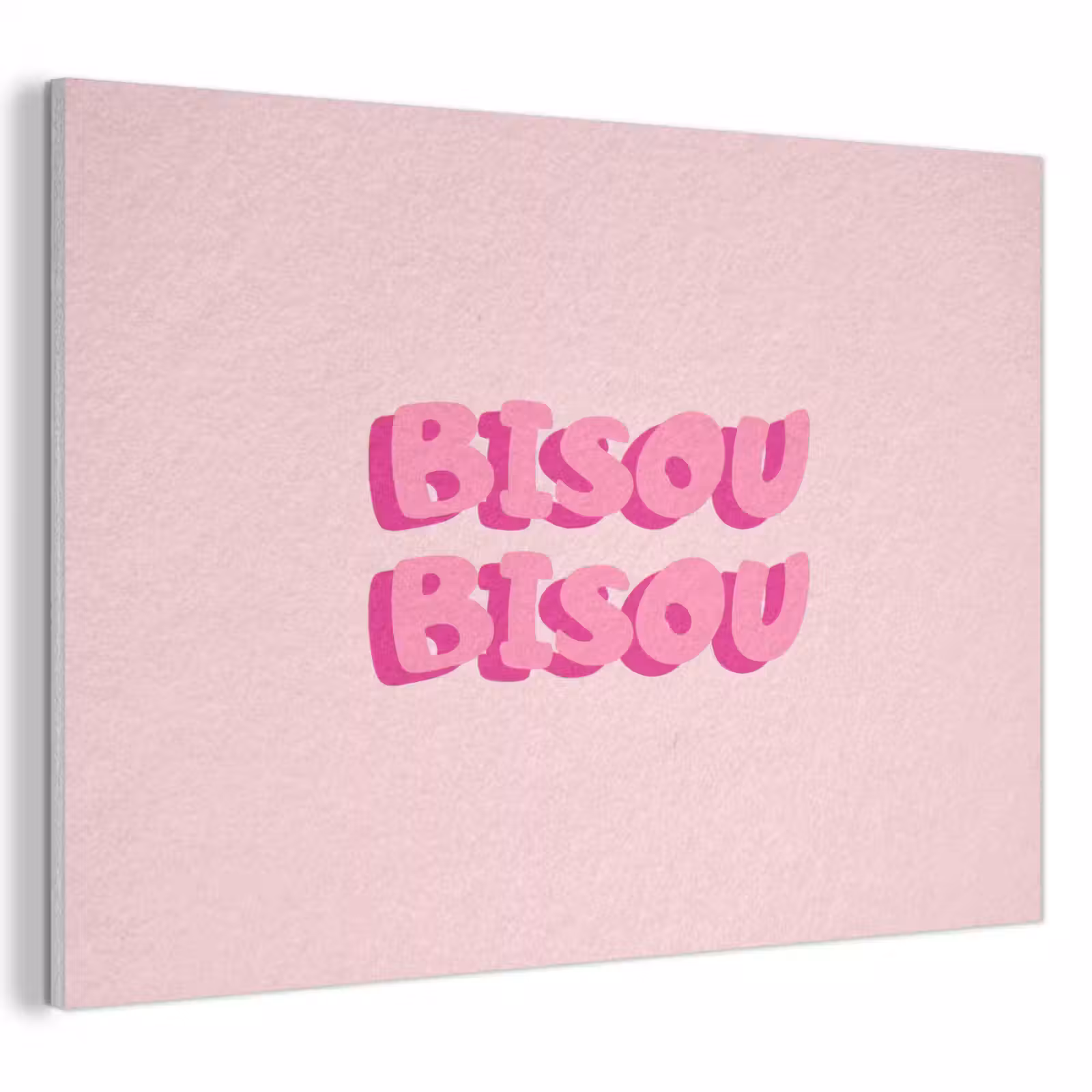 Acoustic Felt - Bisou - Pink - Thick letters — 1