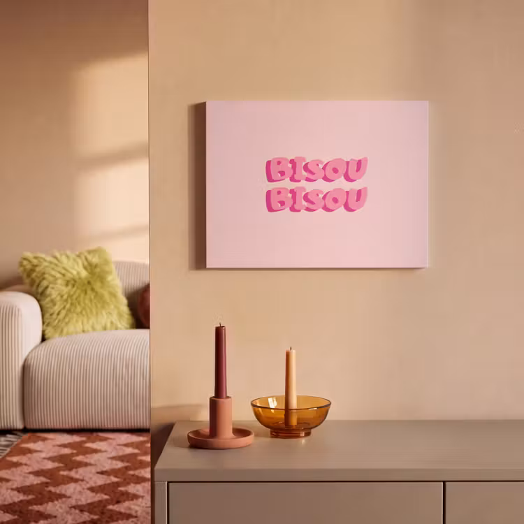 Acoustic Felt - Bisou - Pink - Thick letters — 2