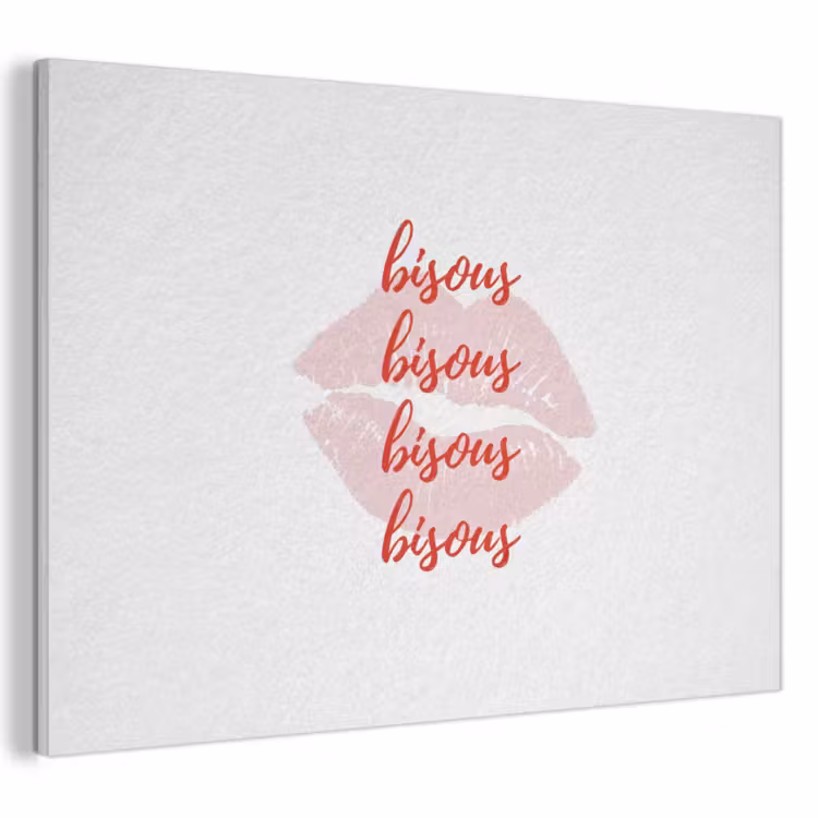 Acoustic Felt - Bisous - Lip - White - Red — 1