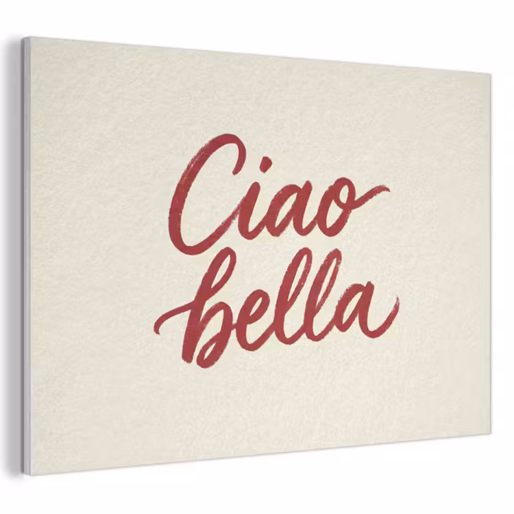 Acoustic Felt - Ciao bella - Red - White - Minimalist — 1