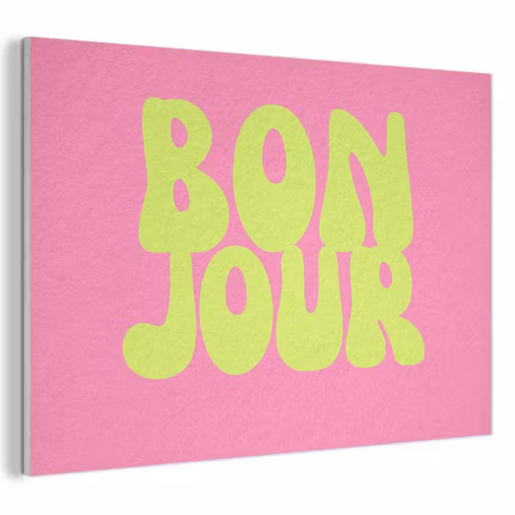 Acoustic Felt - Bonjour - Pink - Bright green — 1