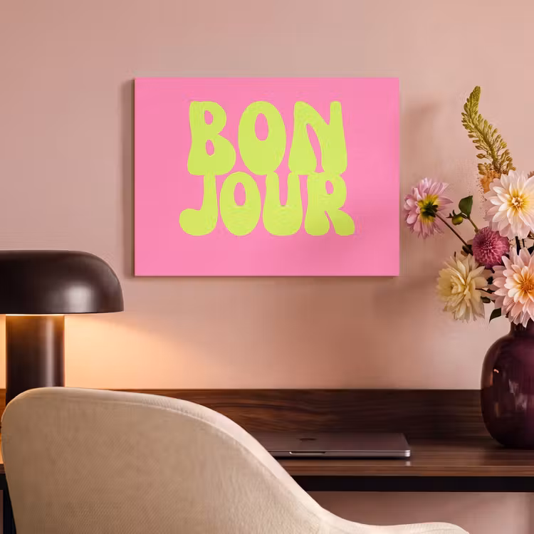 Acoustic Felt - Bonjour - Pink - Bright green — 4