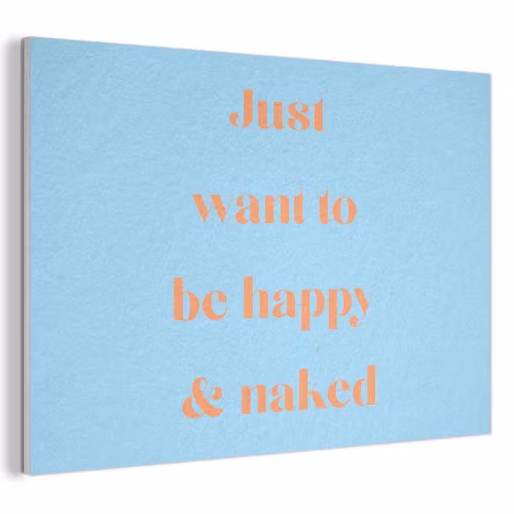 Acoustic Felt - Blue - Orange - Just want to be happy &amp; naked — 1