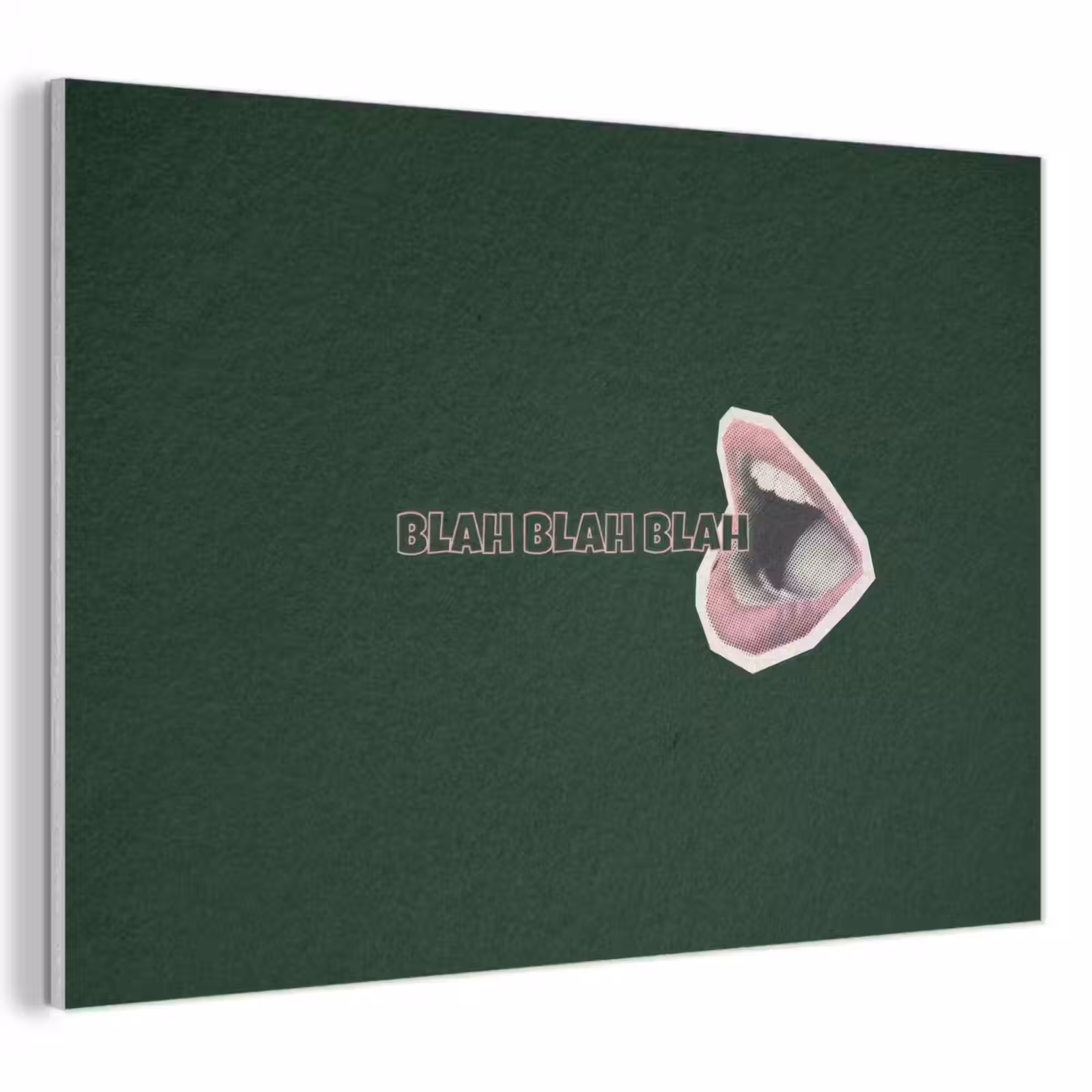 Acoustic Felt - BLAH BLAH BLAH - Mouth - Green — 1