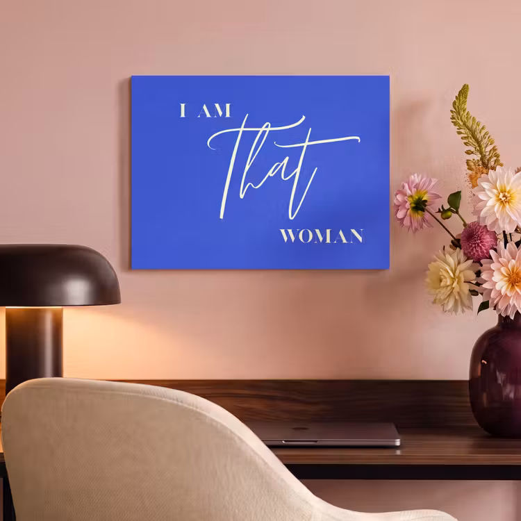 Acoustic Felt - Blue - I am that woman - Ornate - Minimalist — 4