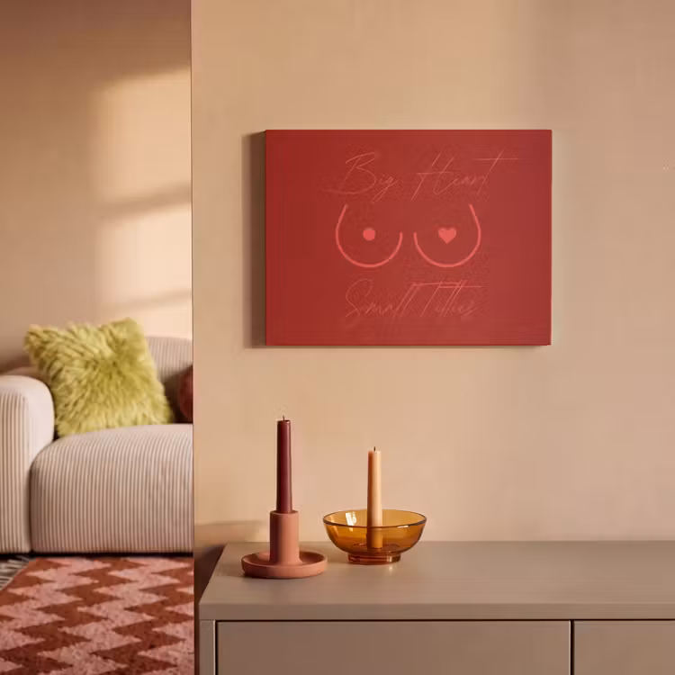 Acoustic Felt - big heart small titties - Heart - Red — 2