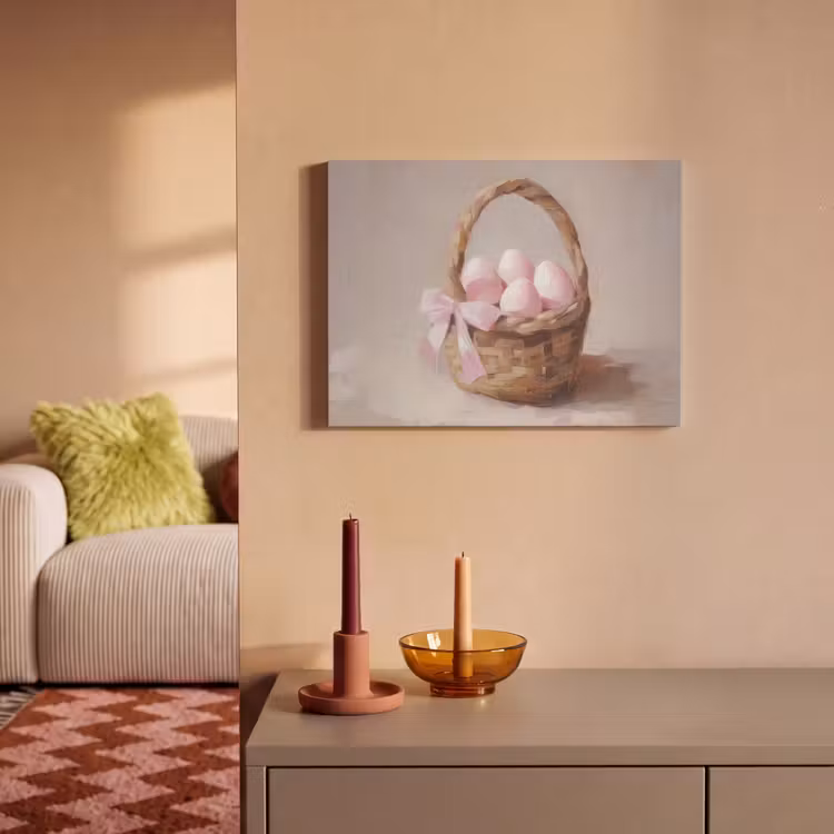 Acoustic Felt - Basket - Eggs - Pink — 2