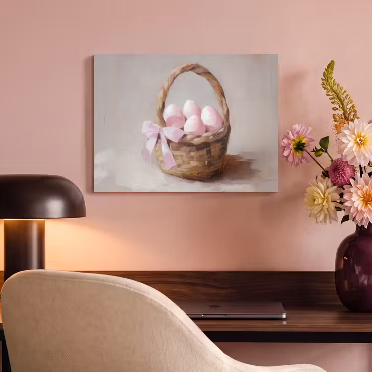 Acoustic Felt - Basket - Eggs - Pink — 4