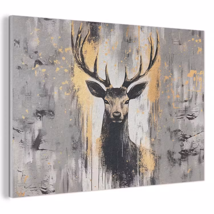 Acoustic Felt - Abstract - Deer - Antlers - Gold — 1