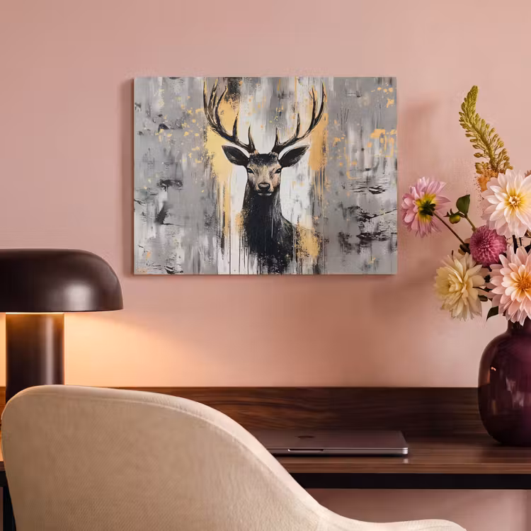 Acoustic Felt - Abstract - Deer - Antlers - Gold — 4