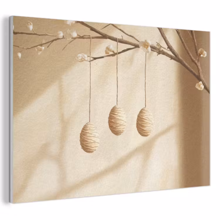 Acoustic Felt - Beige - Easter Branch - Eggs — 1