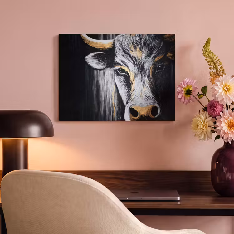 Acoustic Felt - Bull - Horns - Muzzle - Gold — 4