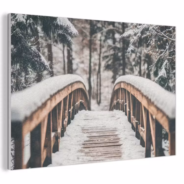 Acoustic Felt - Bridge - Winter landscape - Forest - Nature - Snow — 1
