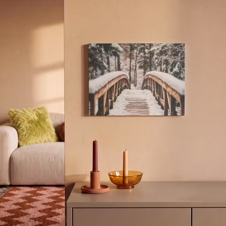 Acoustic Felt - Bridge - Winter landscape - Forest - Nature - Snow — 2