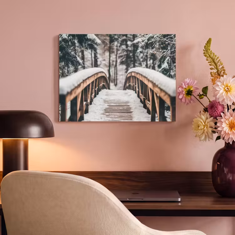 Acoustic Felt - Bridge - Winter landscape - Forest - Nature - Snow — 4