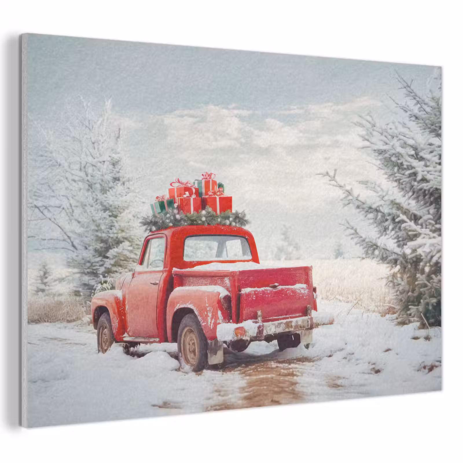 Acoustic Felt - Car - Red - Gifts - Winter - Snow - Christmas — 1