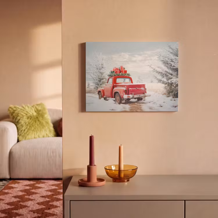Acoustic Felt - Car - Red - Gifts - Winter - Snow - Christmas — 2