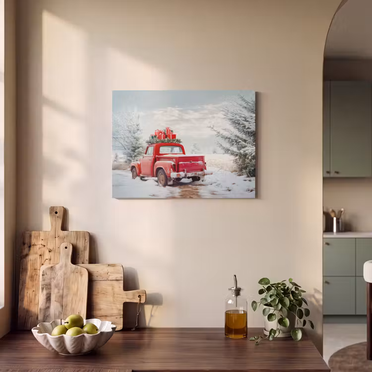 Acoustic Felt - Car - Red - Gifts - Winter - Snow - Christmas — 3